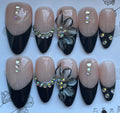 Black tip 3D flower