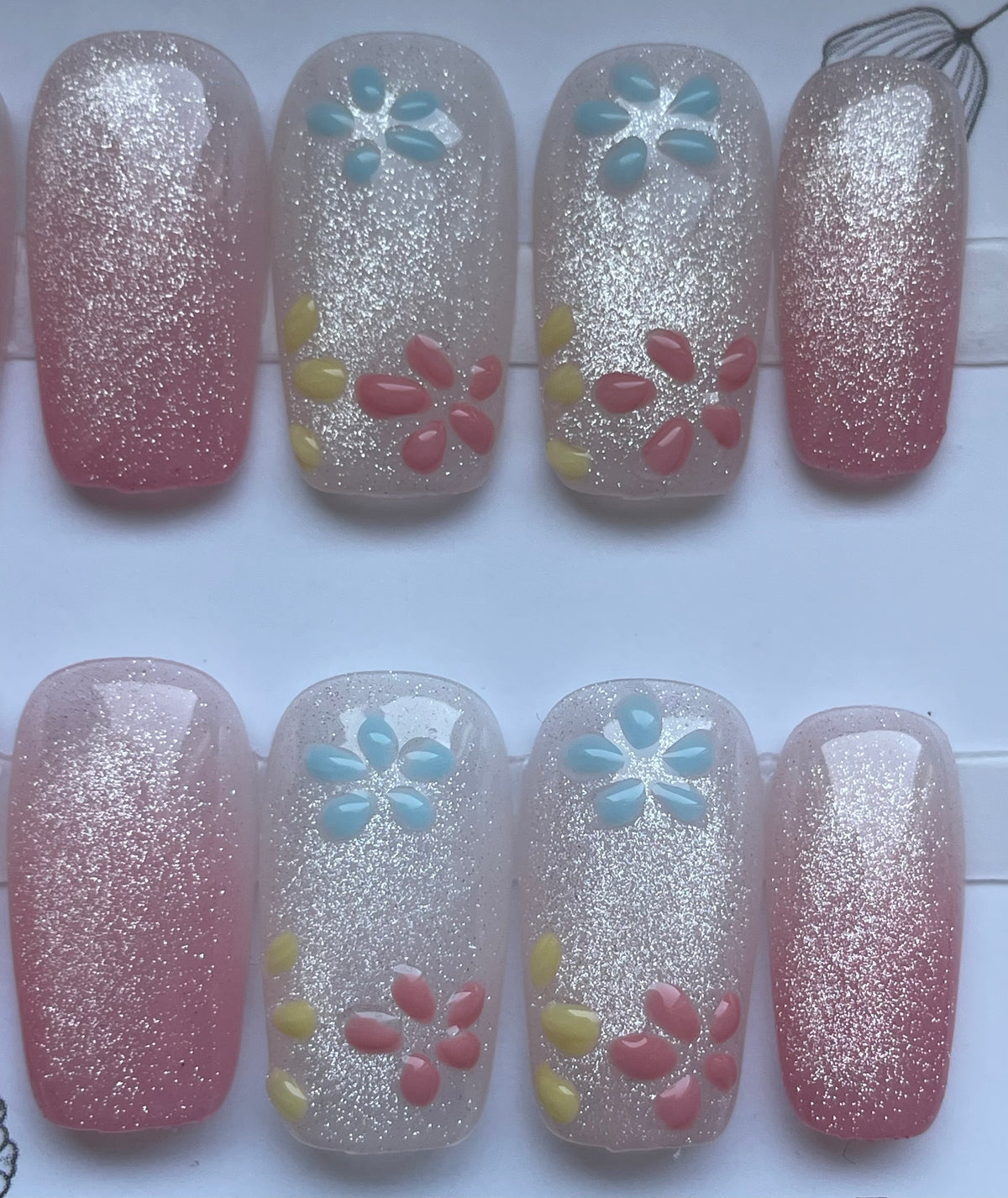 Pink icing flower