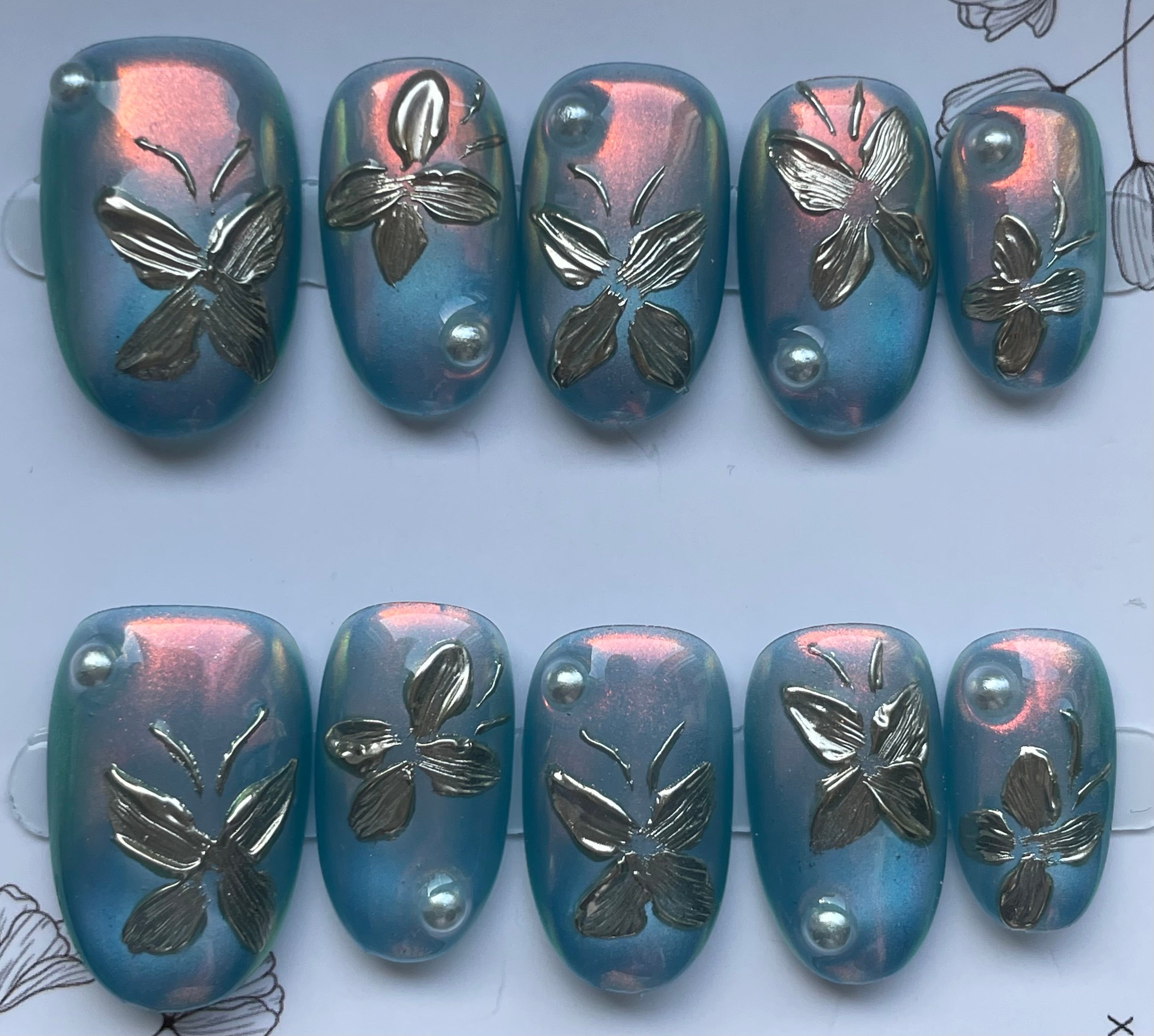 blue butterfly chrome