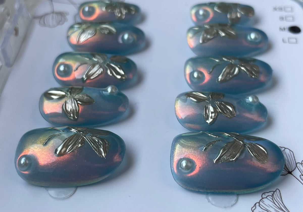 blue butterfly chrome