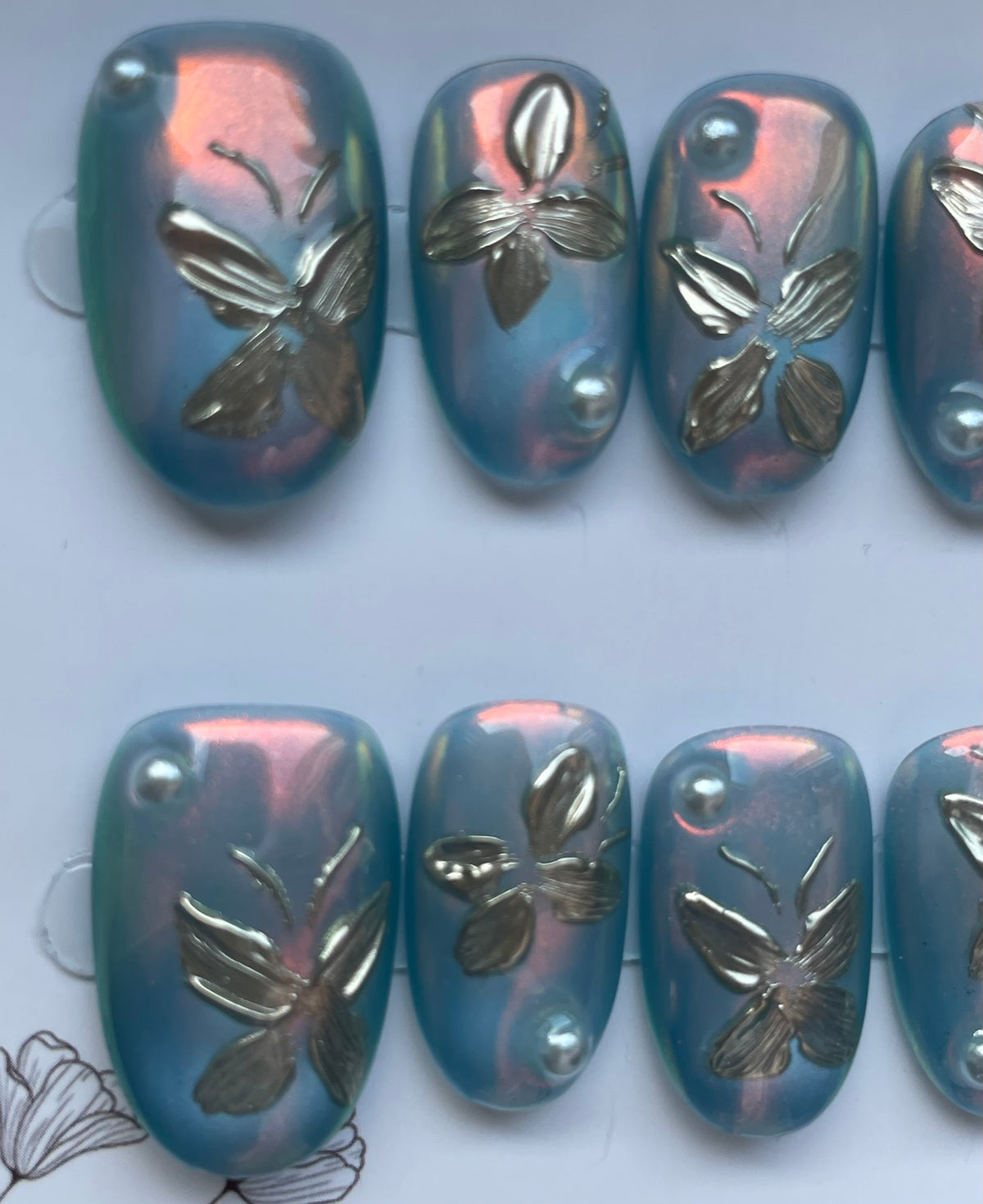 blue butterfly chrome