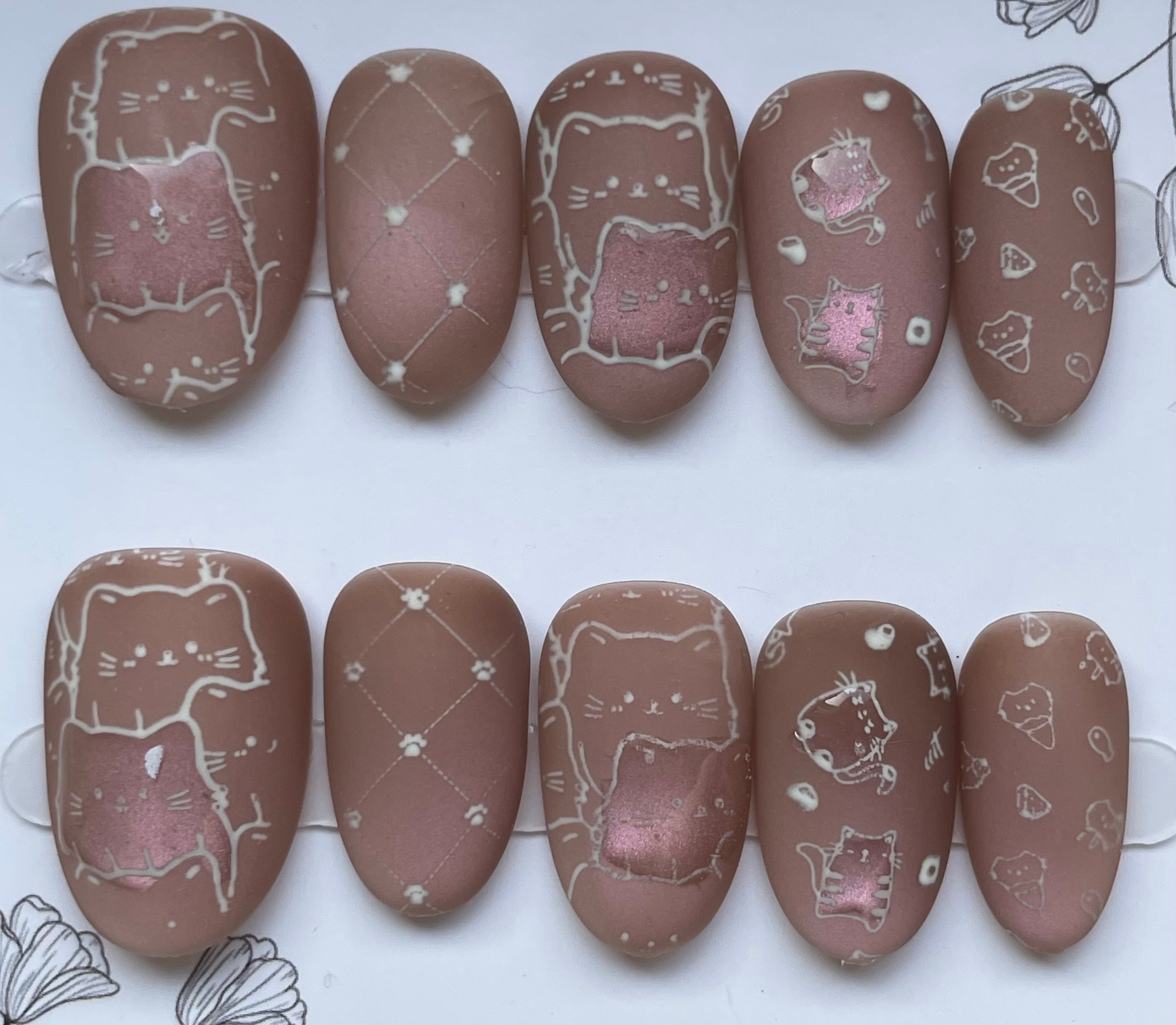 mocha matte cat design