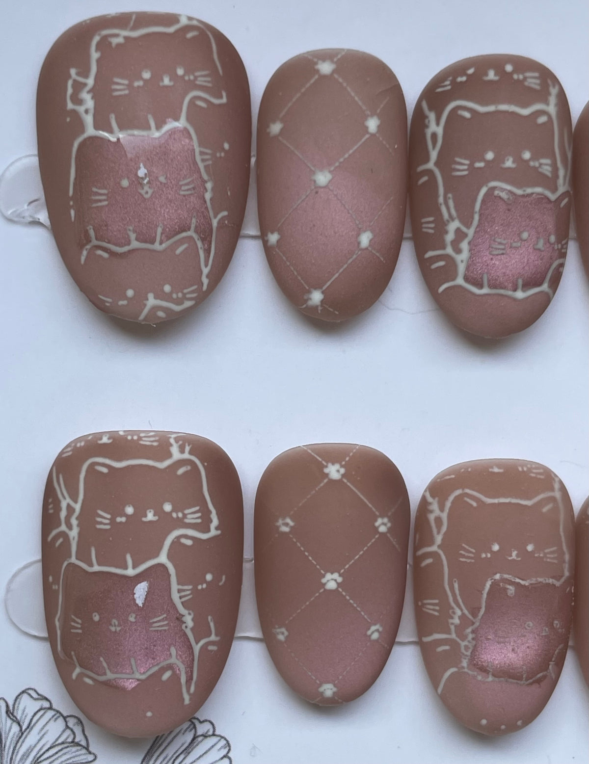mocha matte cat design