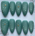Sea green matte flower