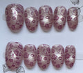purple flower print cat eye