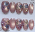 floral pink cat eye