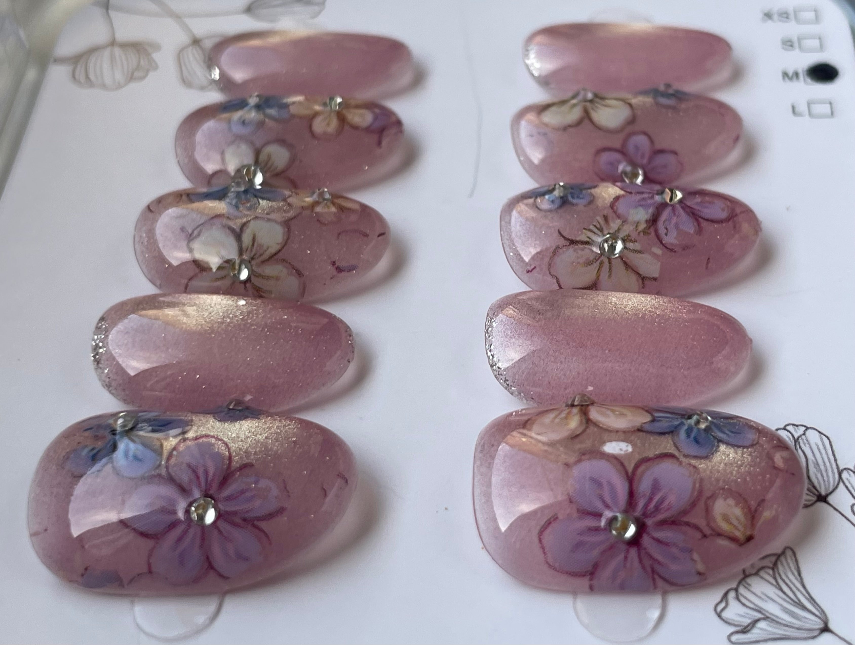 floral pink cat eye