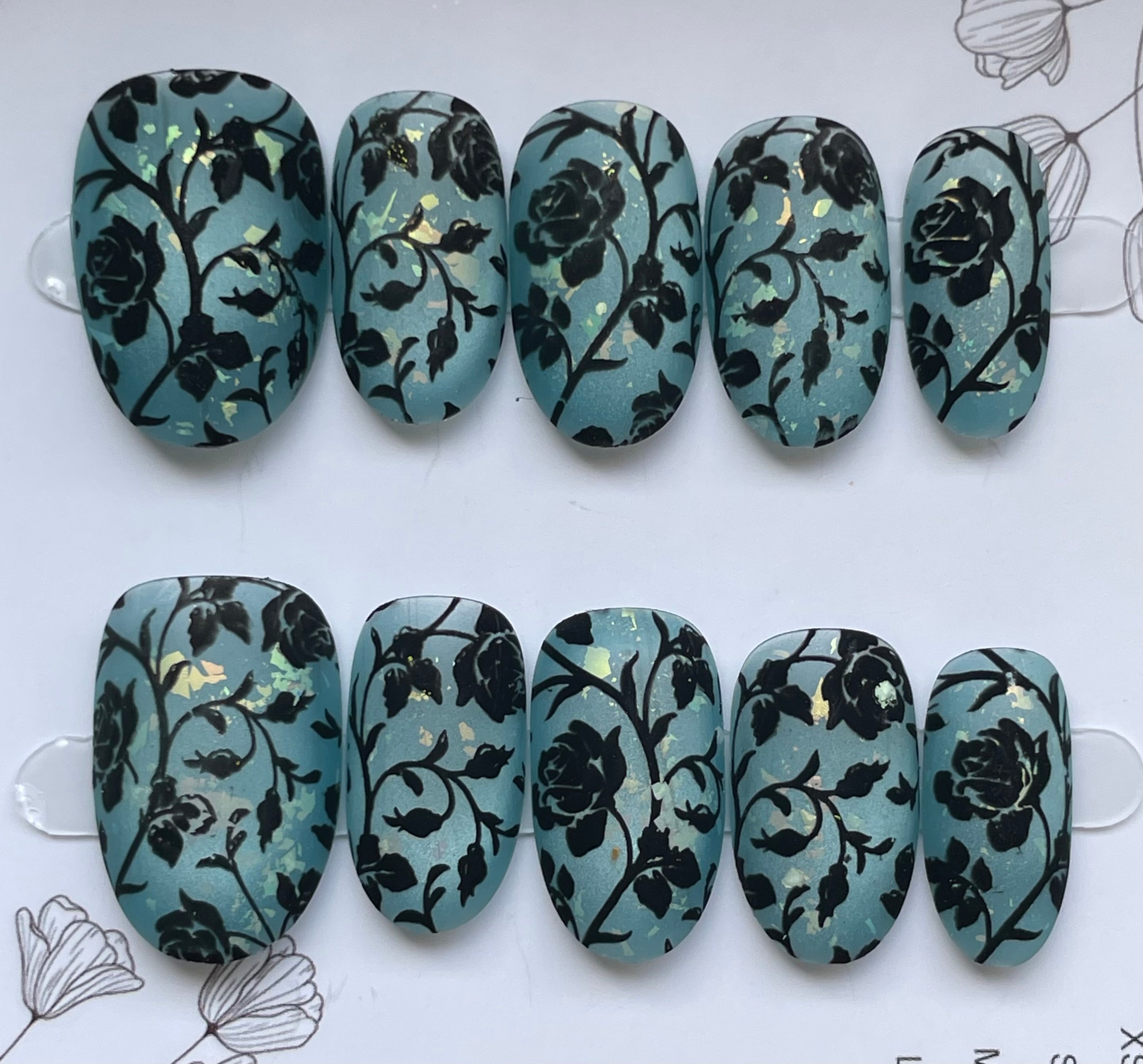 black rose print