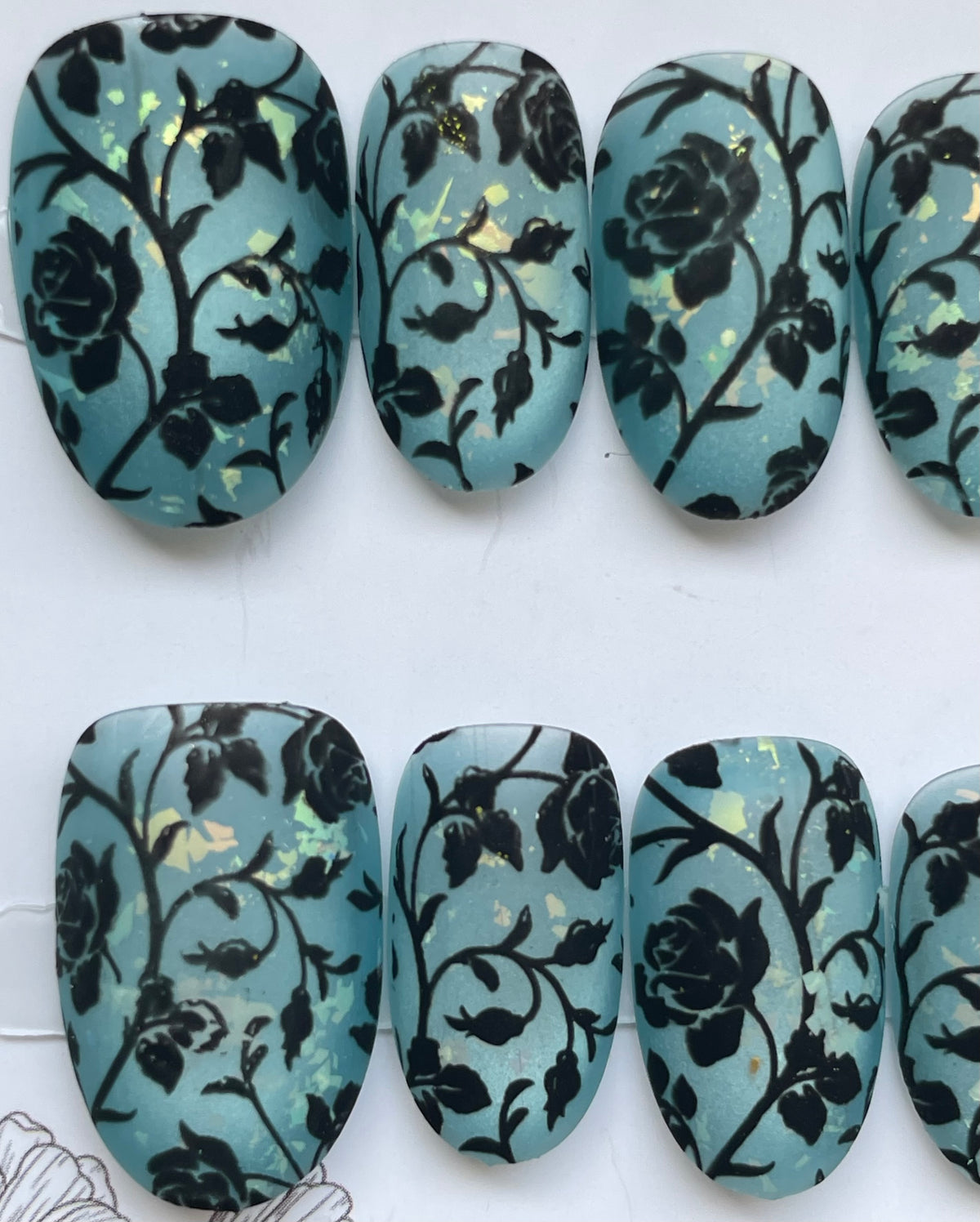 black rose print