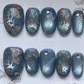 blue cat eye floral