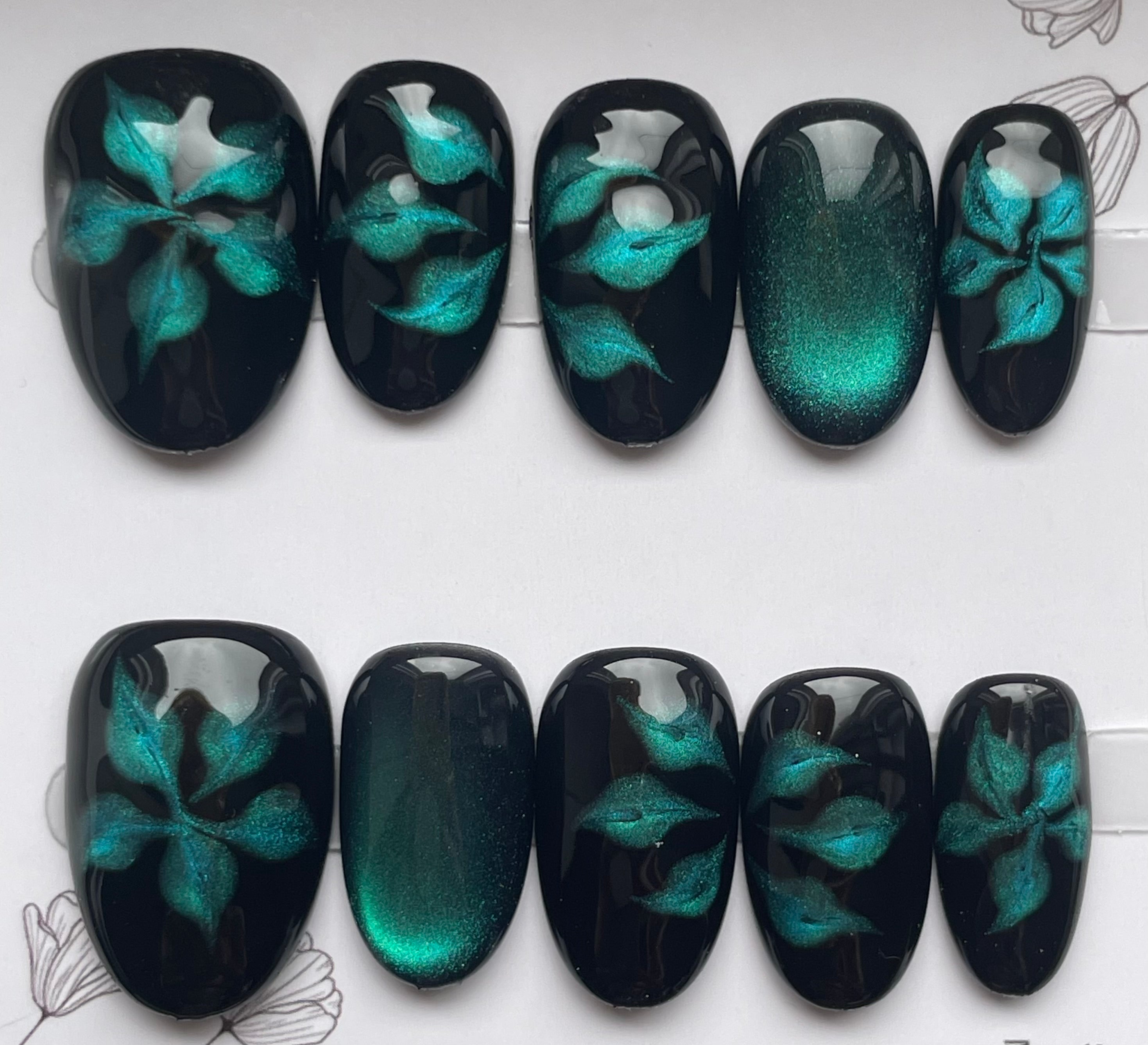 Deep teal flower