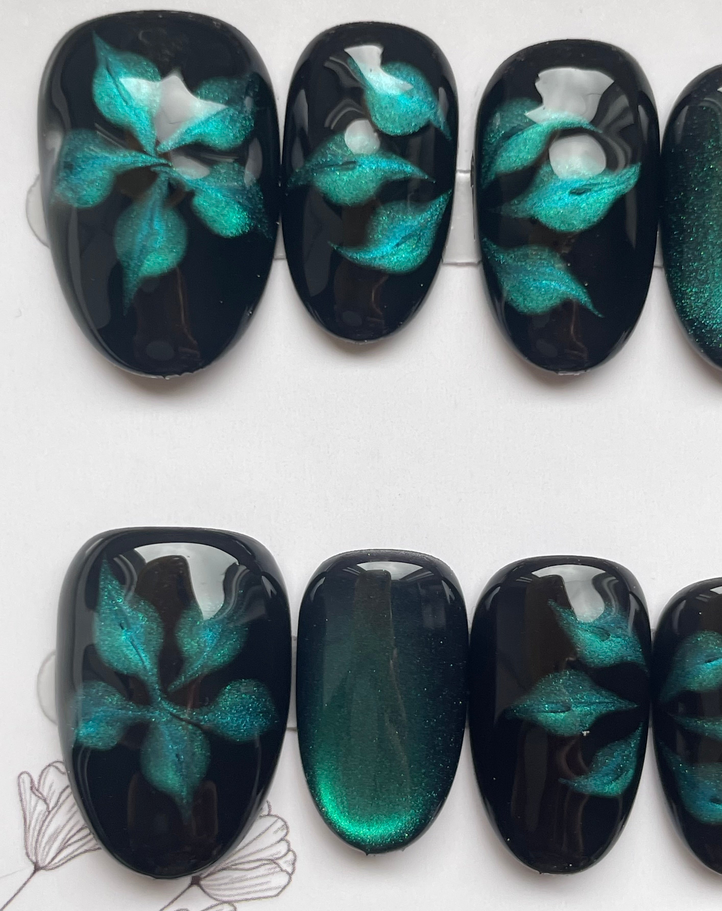 Deep teal flower