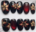 Deep red gold flower