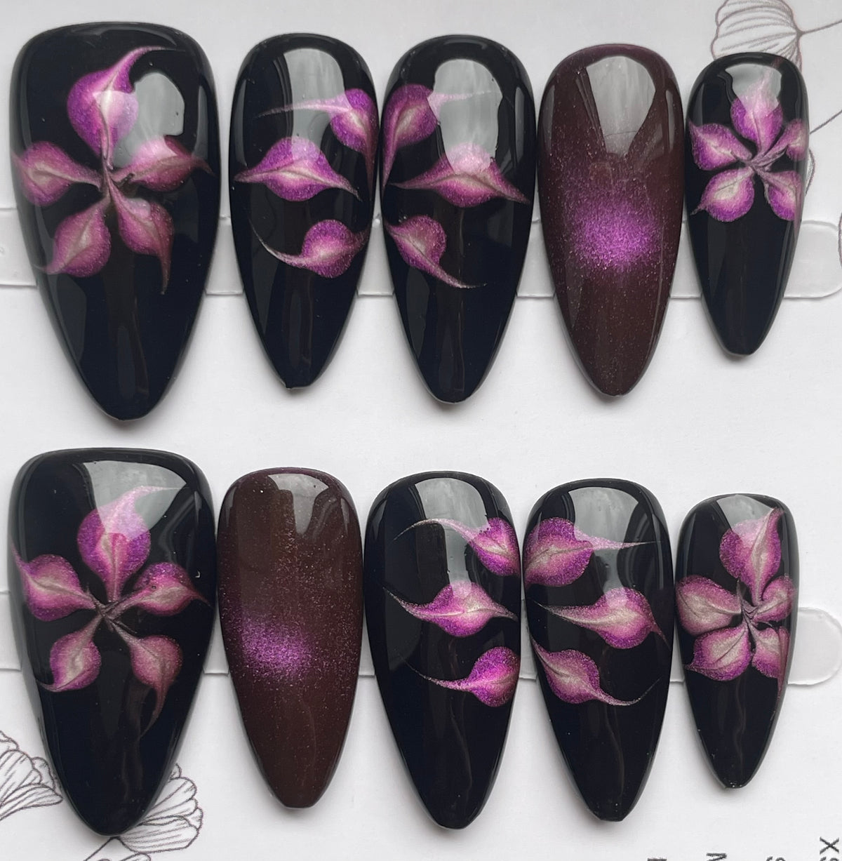 Deep purple flower almond