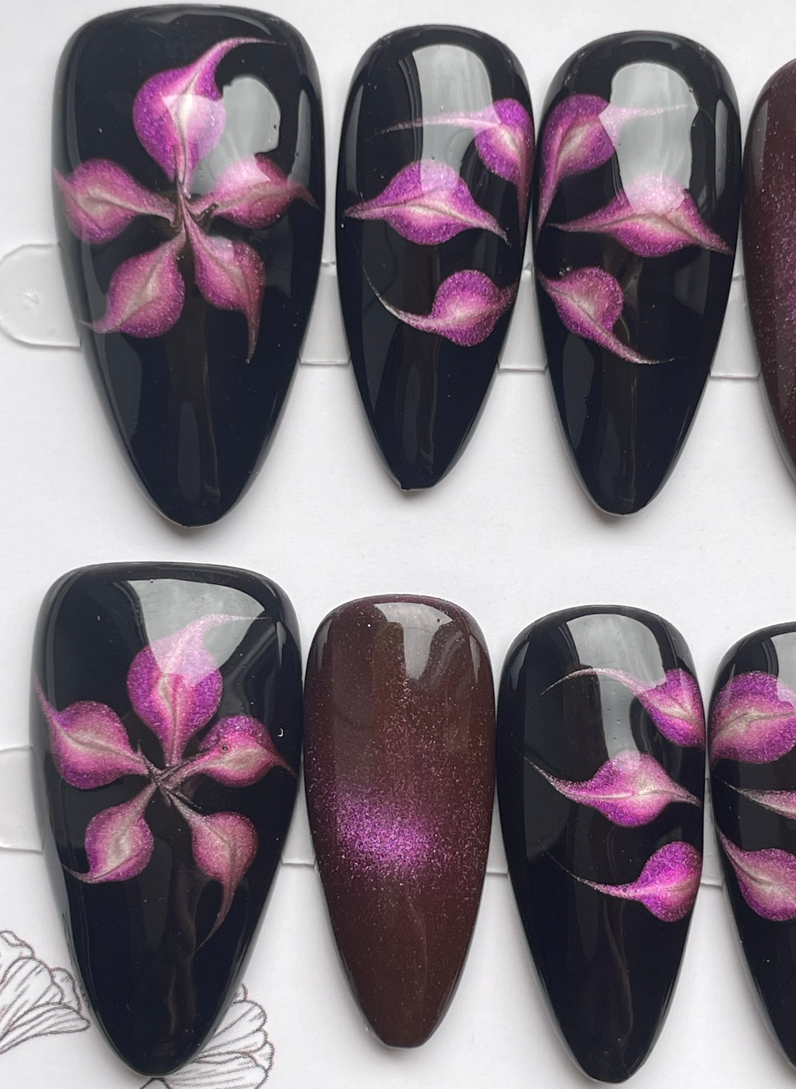 Deep purple flower almond