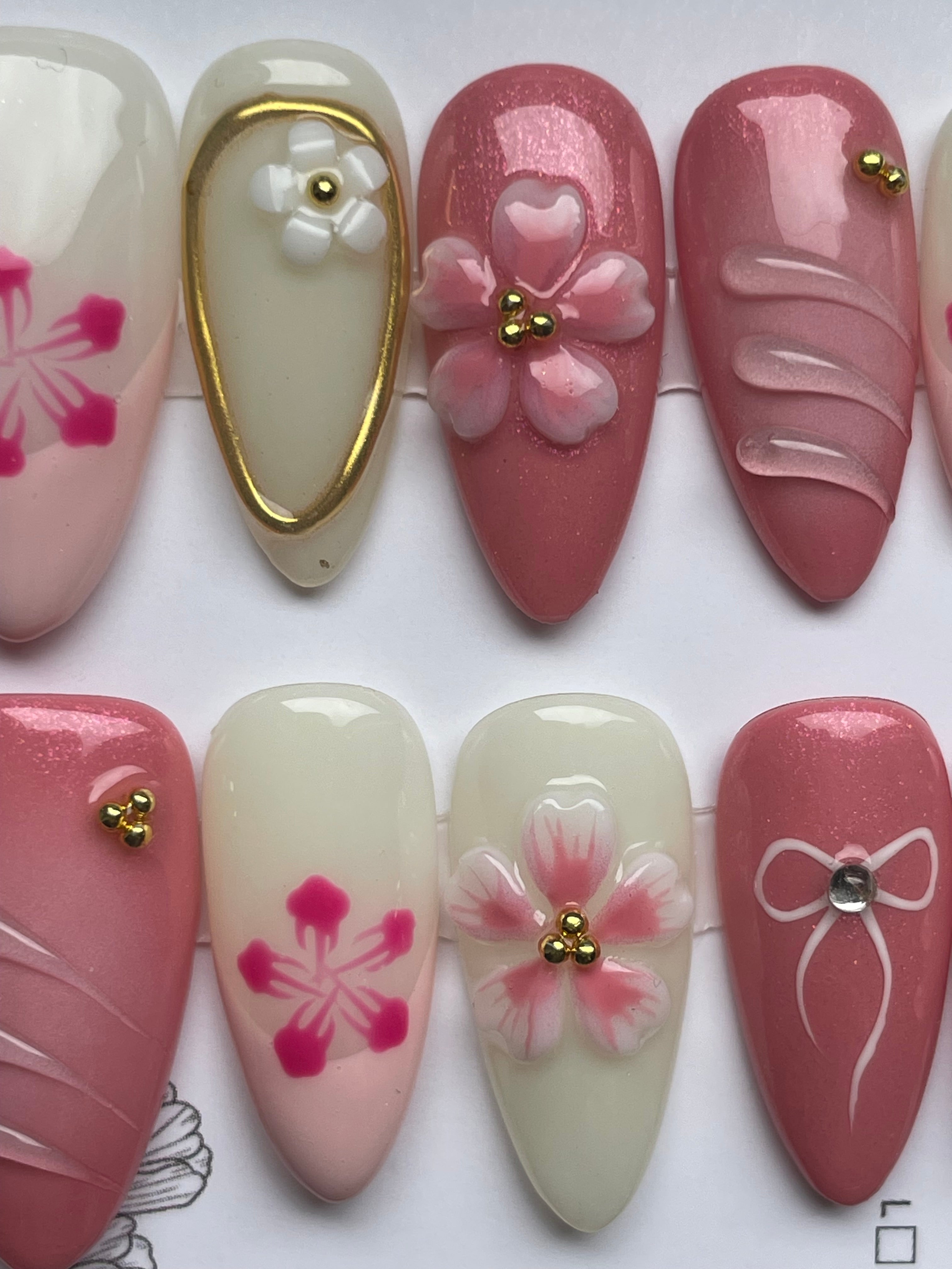 Pink accent bow
