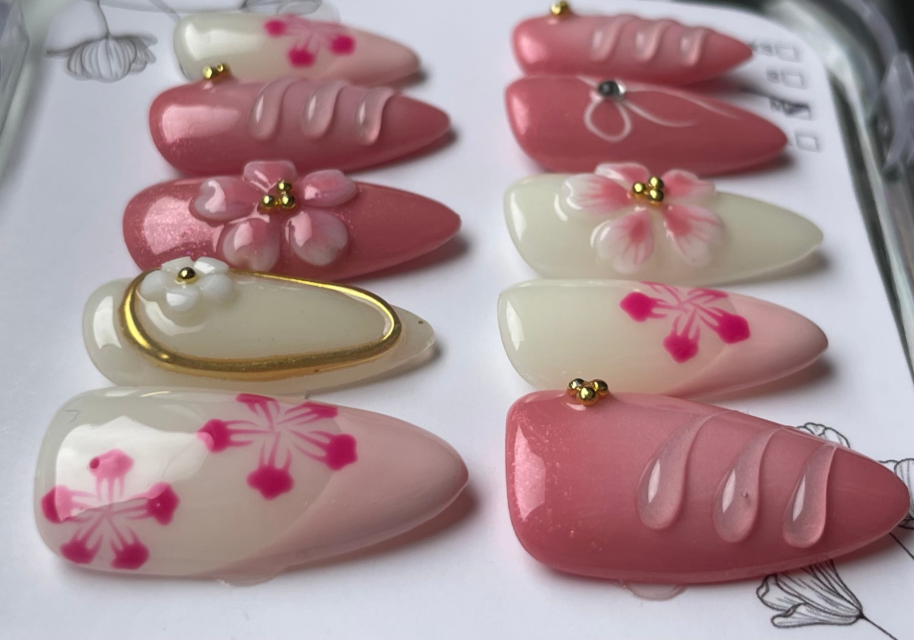 Pink accent bow