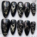 Stag floral black