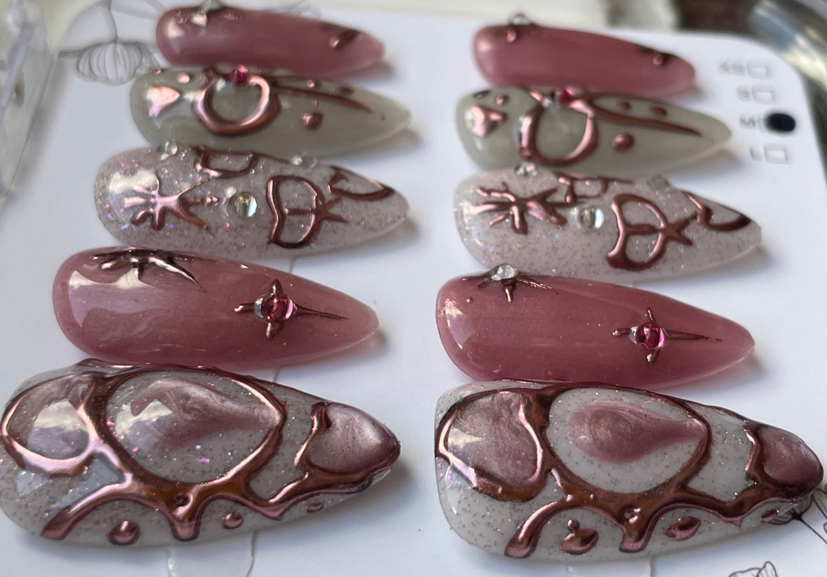 Chrome pink bow