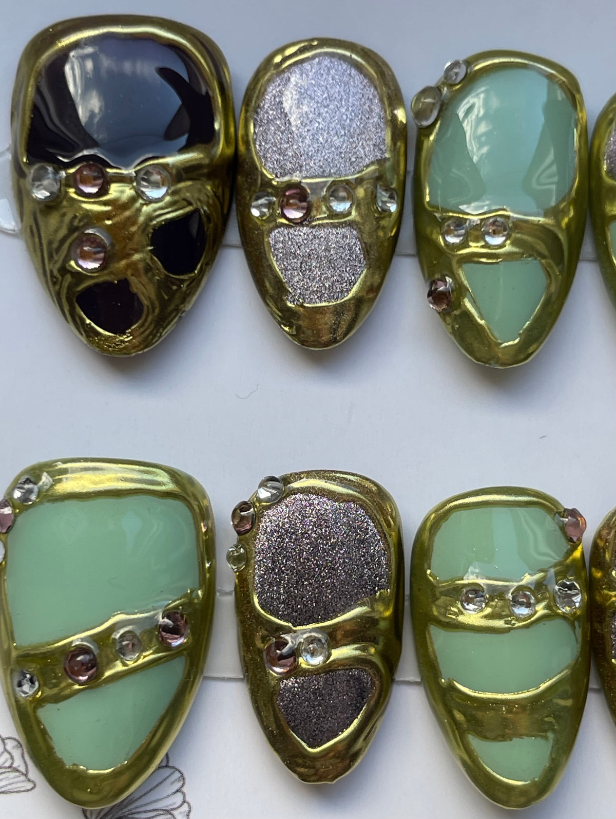 Gold chrome abstract