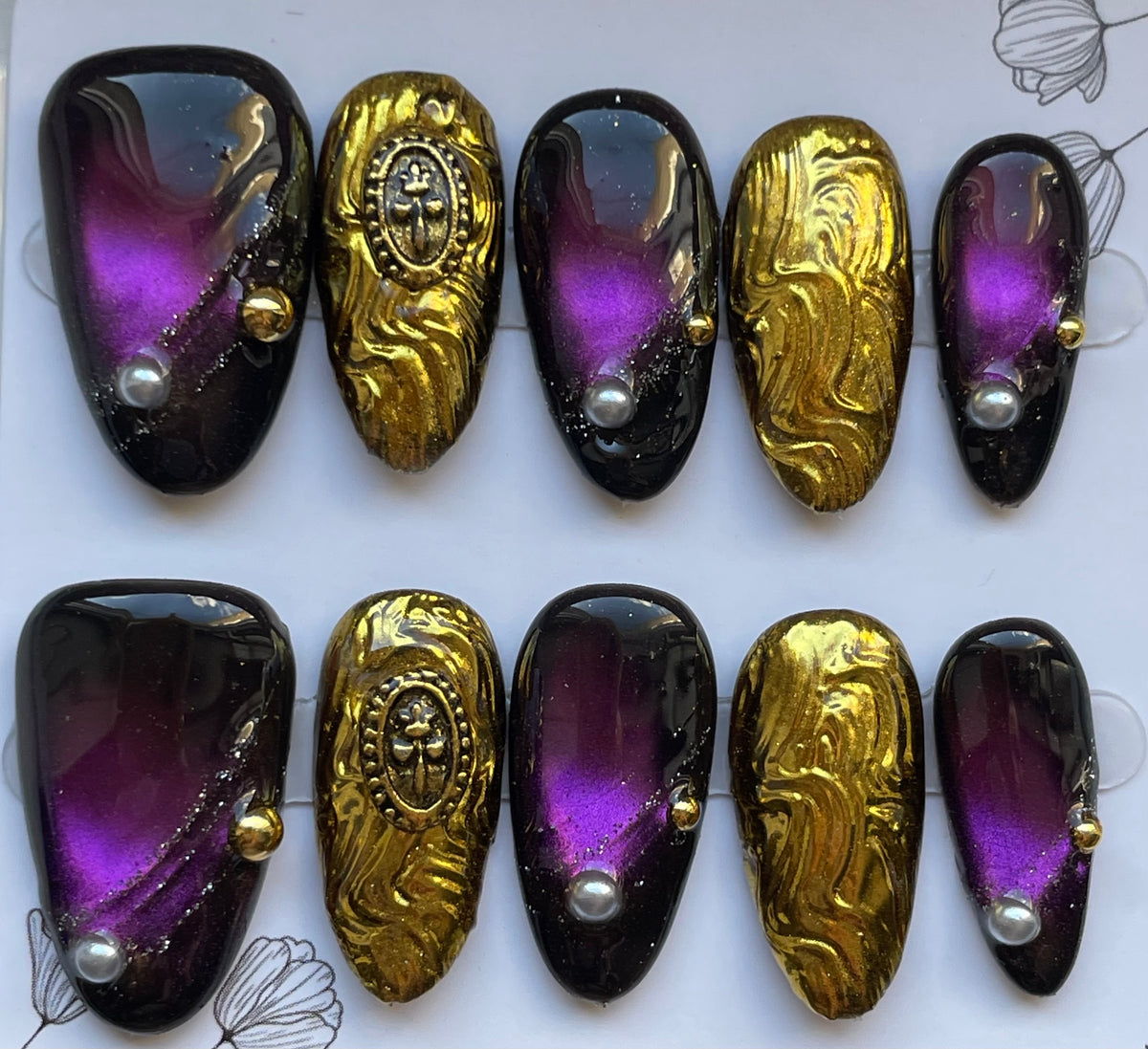 Gilded gold and purple