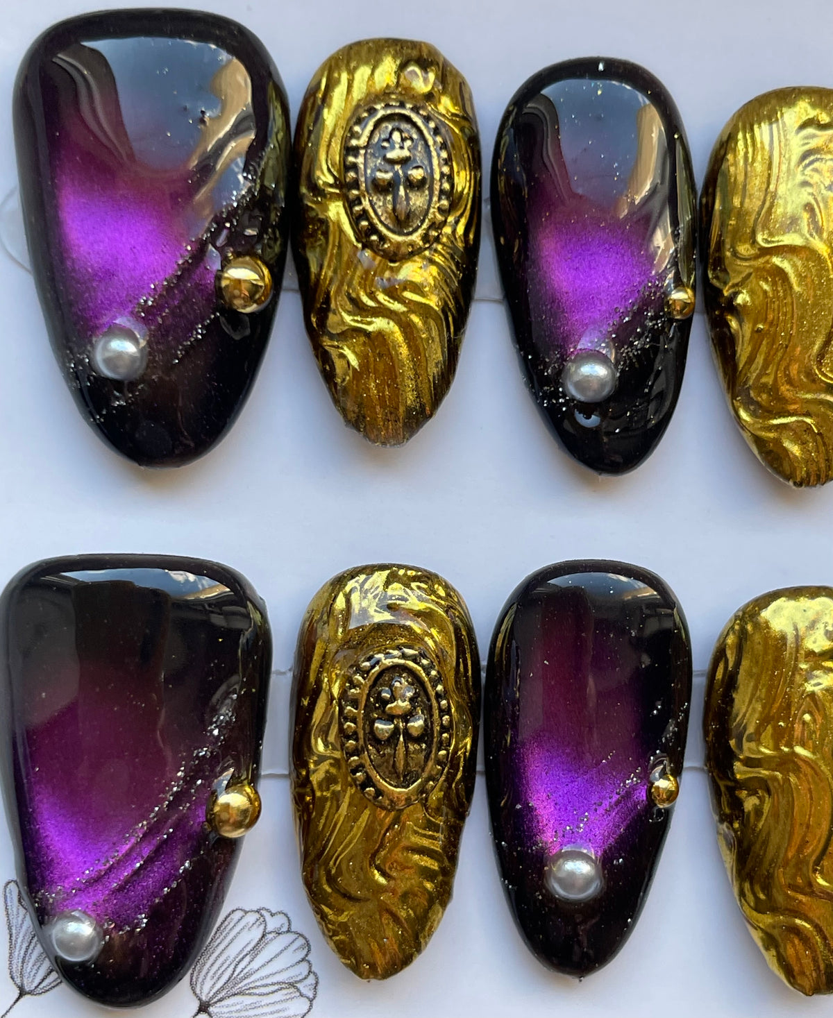 Gilded gold and purple