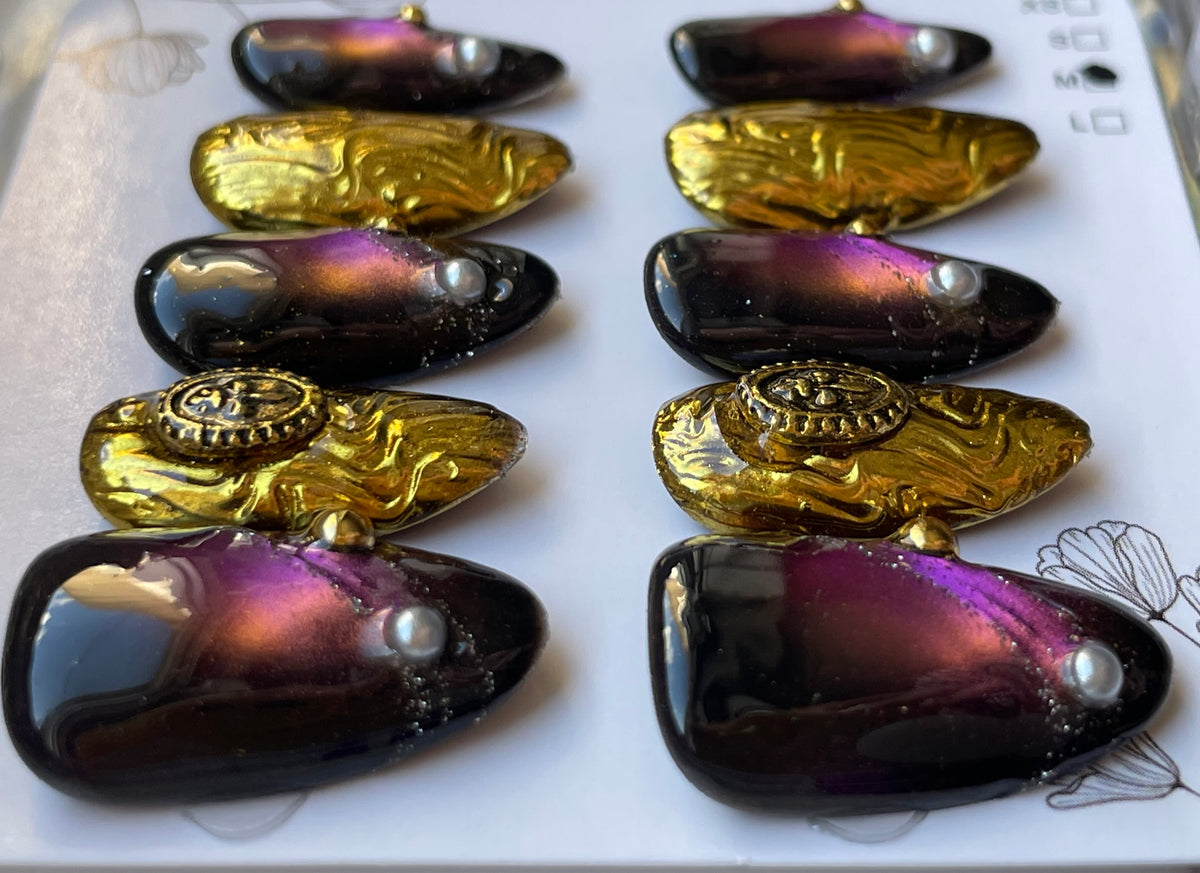Gilded gold and purple