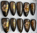 Gold mocha 3 petal