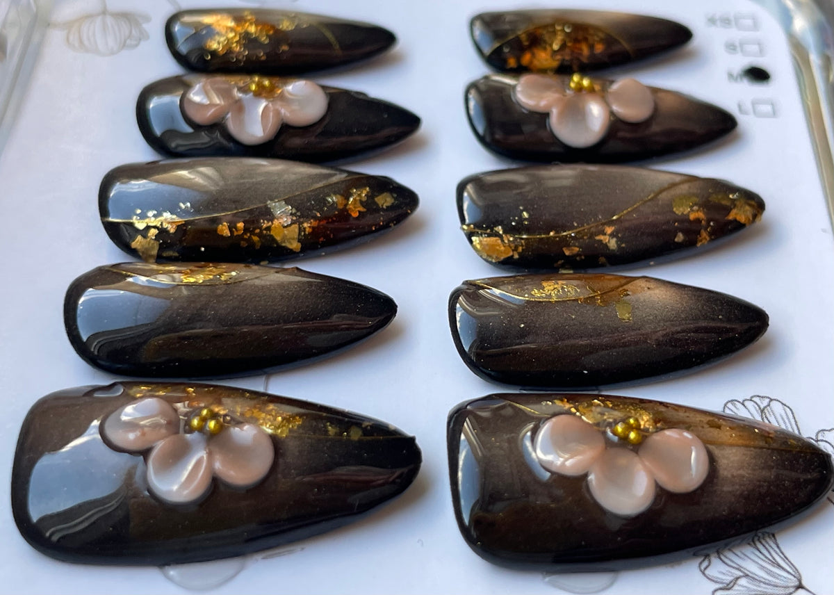 Gold mocha 3 petal