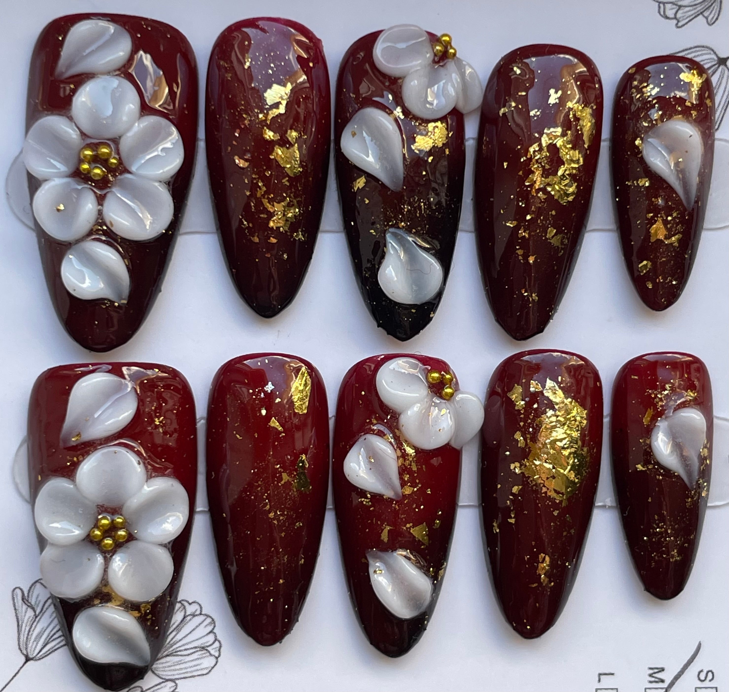 Deep red gold flower