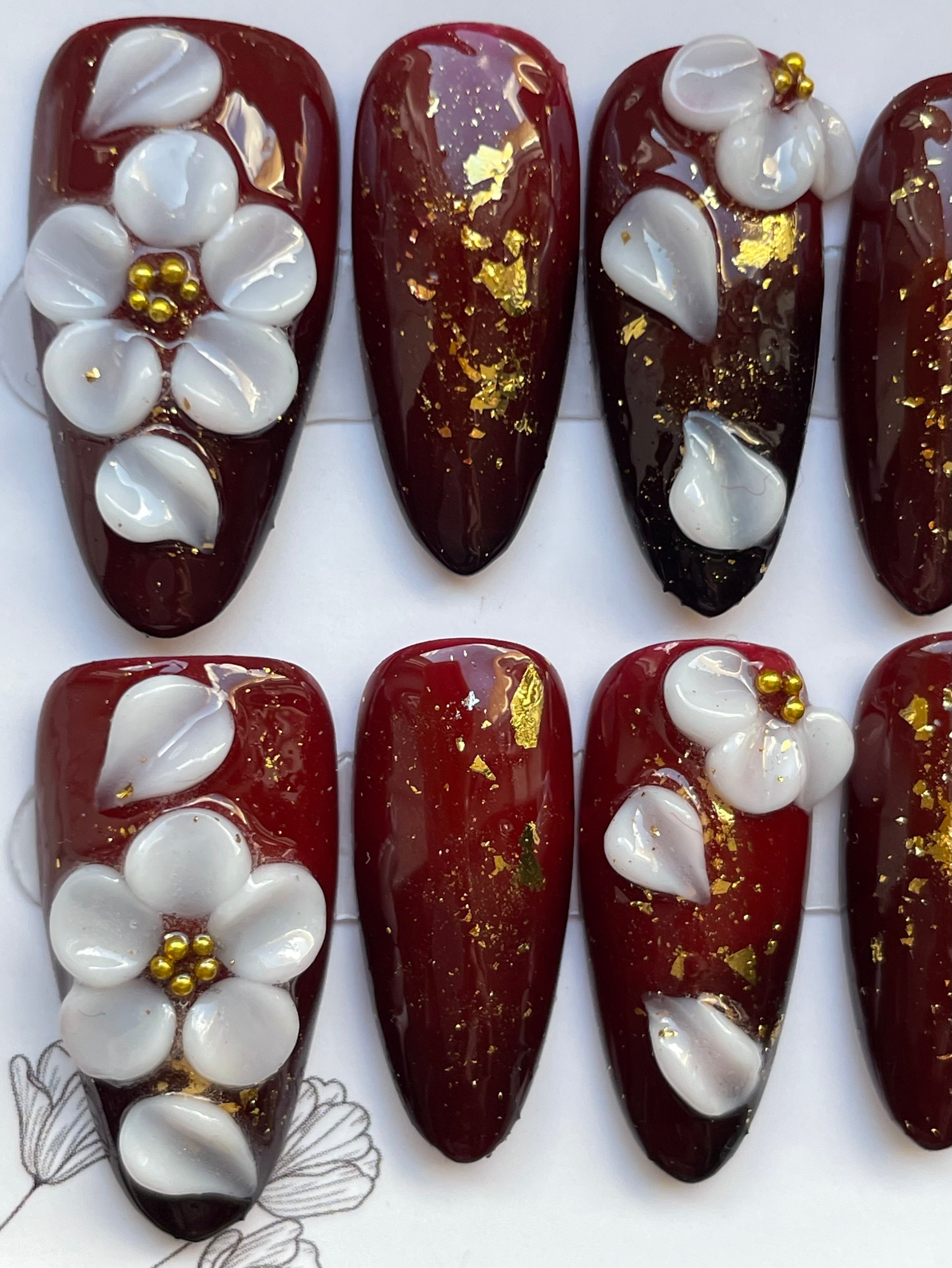 Deep red gold flower