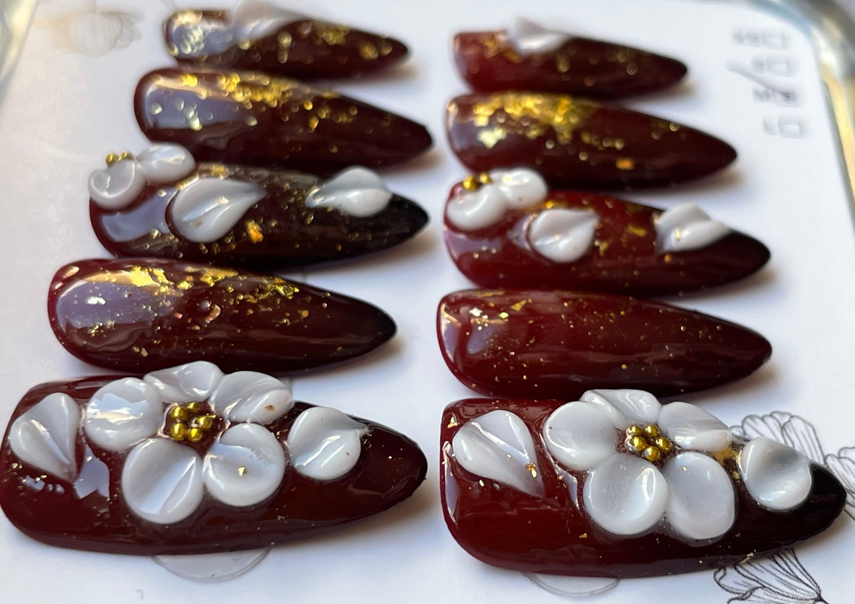 Deep red gold flower
